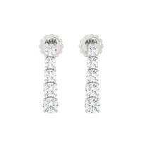Boucles d'oreilles Ama Femme in Or blanc Diamante Lab Grown AMA-OR-105-16-1.17